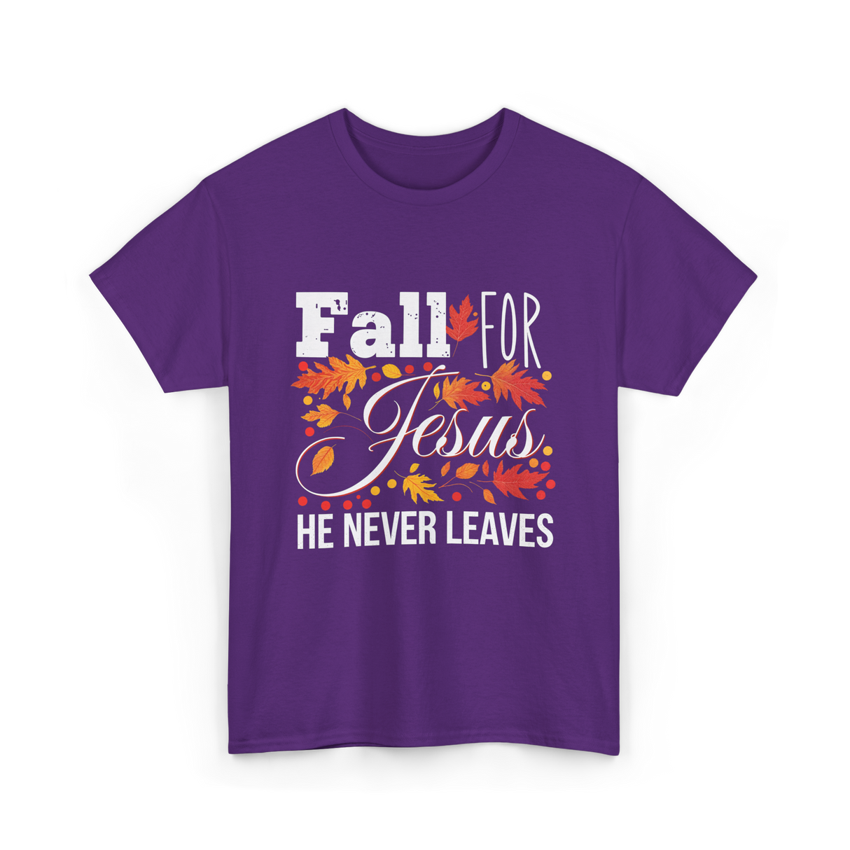 Fall For Jesus Christian T-Shirt - Purple