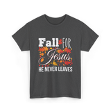 Fall For Jesus Christian T-Shirt - Dark Heather