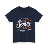 Fall for Jesus Faith T-Shirt - Navy