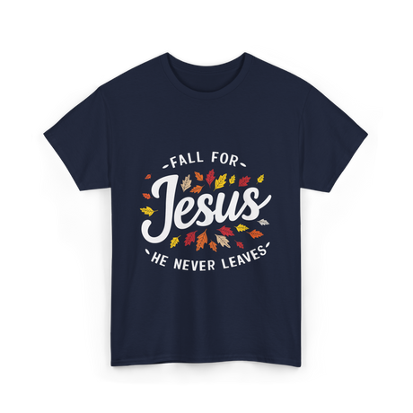 Fall for Jesus Faith T-Shirt - Navy