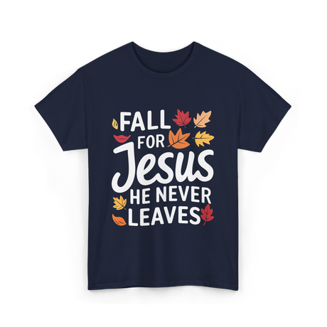 Fall for Jesus Faith T-Shirt - Navy