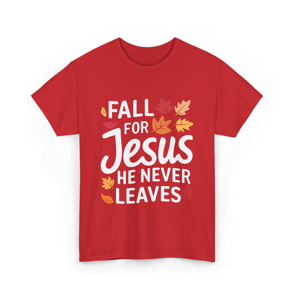 Fall for Jesus Faith T-Shirt - Red