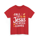 Fall for Jesus Faith T-Shirt - Red