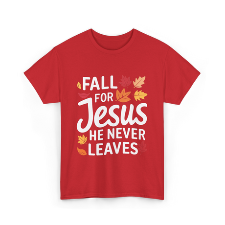 Fall for Jesus Faith T-Shirt - Red