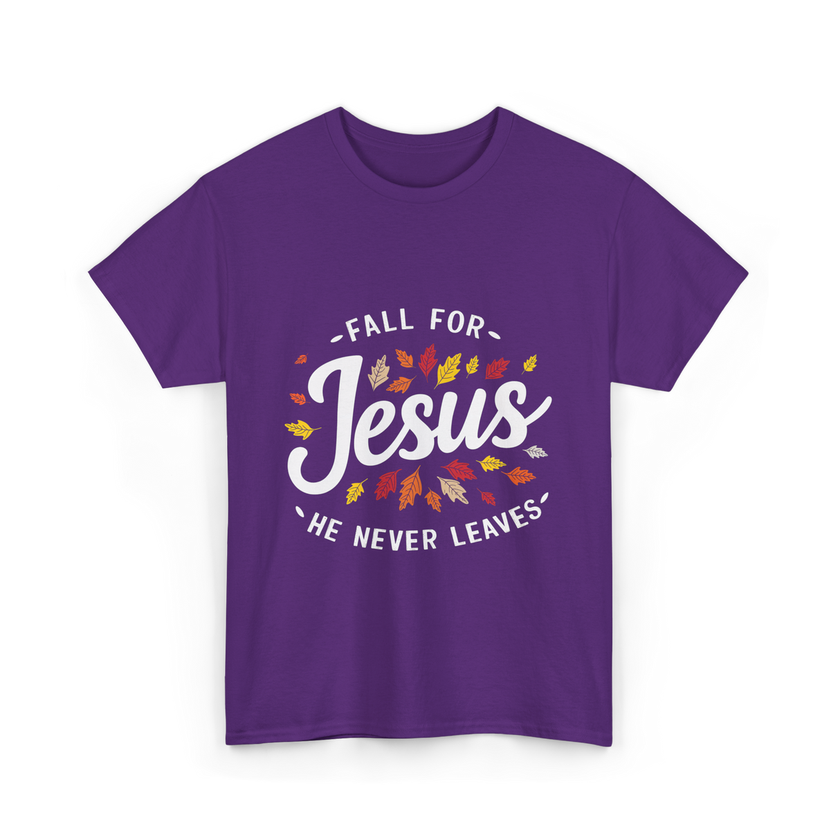 Fall for Jesus Faith T-Shirt - Purple