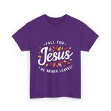 Fall for Jesus Faith T-Shirt - Purple