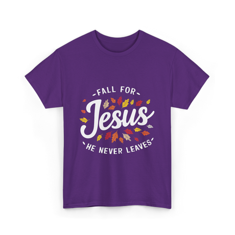 Fall for Jesus Faith T-Shirt - Purple