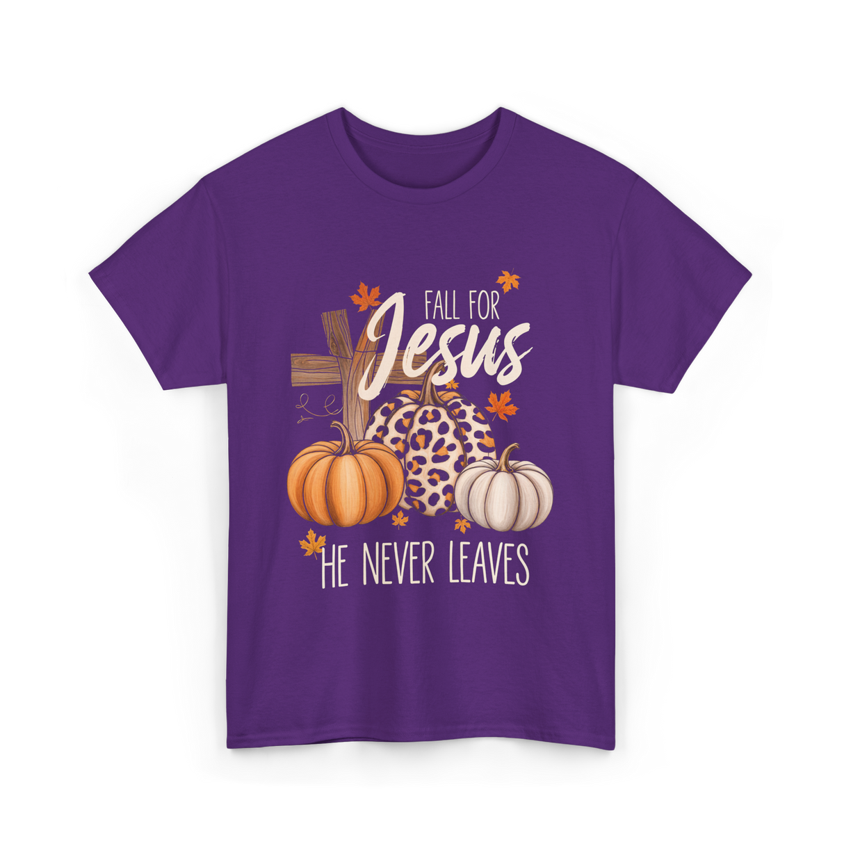 Fall For Jesus Faith T-Shirt - Purple