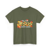 Fall For Jesus Faith T-Shirt - Military Green