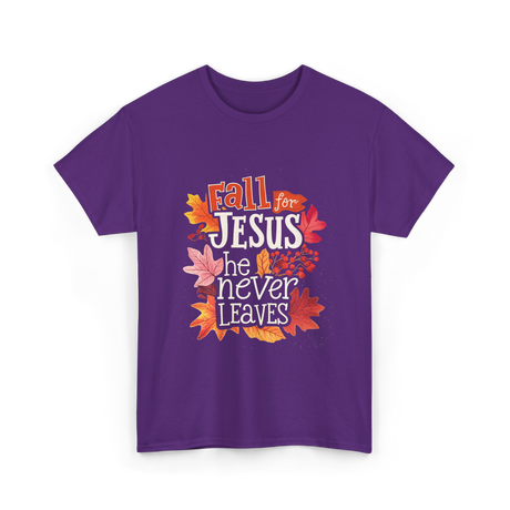 Fall For Jesus Faith T-Shirt - Purple