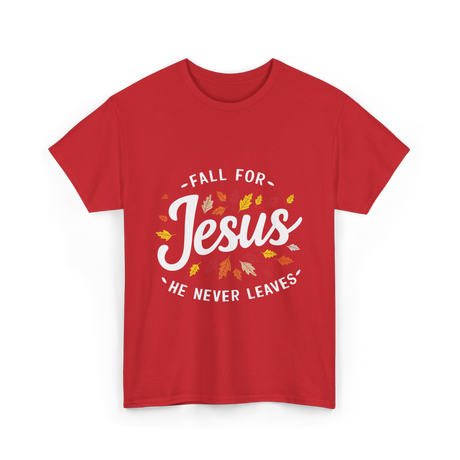 Fall for Jesus Faith T-Shirt - Red