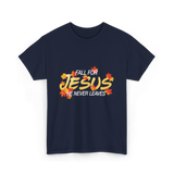 Fall For Jesus Faith T-Shirt - Navy