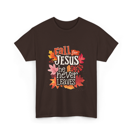 Fall For Jesus Faith T-Shirt - Dark Chocolate