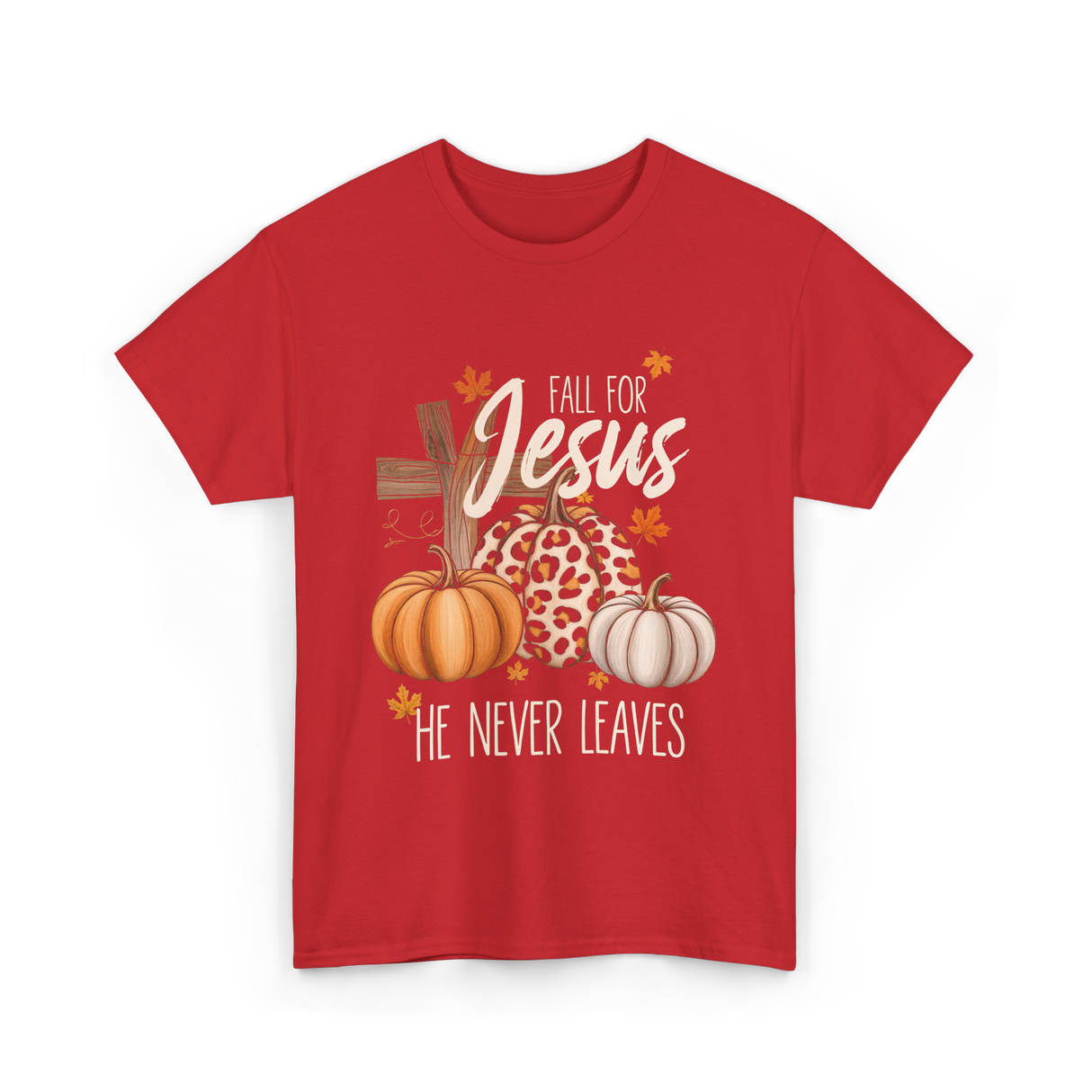 Fall For Jesus Faith T-Shirt - Red