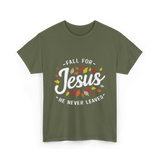 Fall for Jesus Faith T-Shirt - Military Green