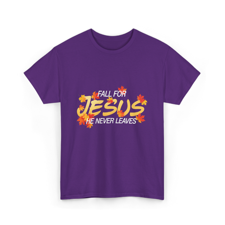 Fall For Jesus Faith T-Shirt - Purple