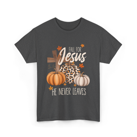 Fall For Jesus Faith T-Shirt - Dark Heather