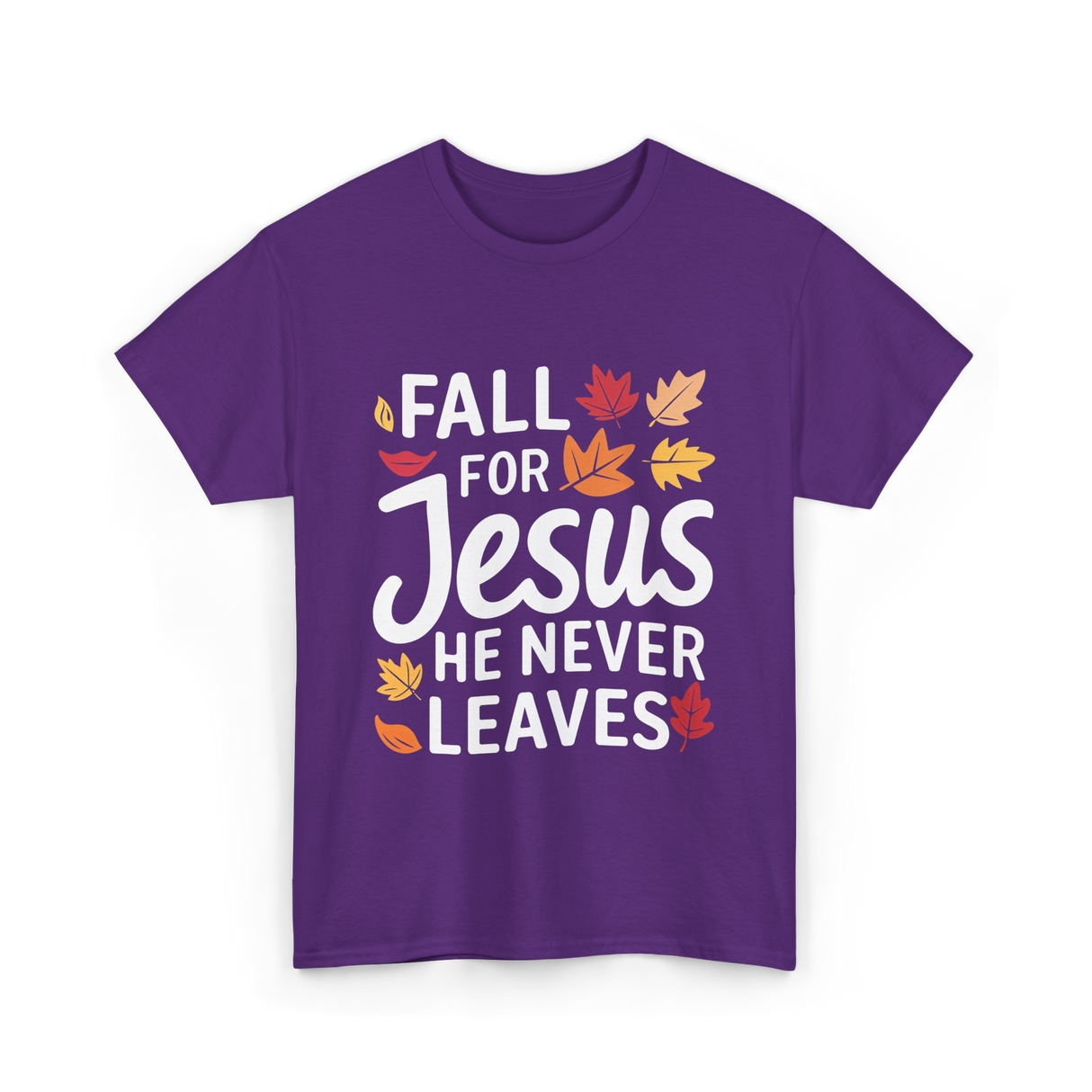 Fall for Jesus Faith T-Shirt - Purple