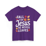 Fall for Jesus Faith T-Shirt - Purple