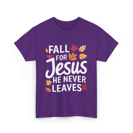 Fall for Jesus Faith T-Shirt - Purple