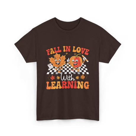 Fall In Love Learning Autumn T-Shirt - Dark Chocolate