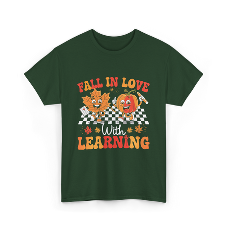 Fall In Love Learning Autumn T-Shirt - Forest Green