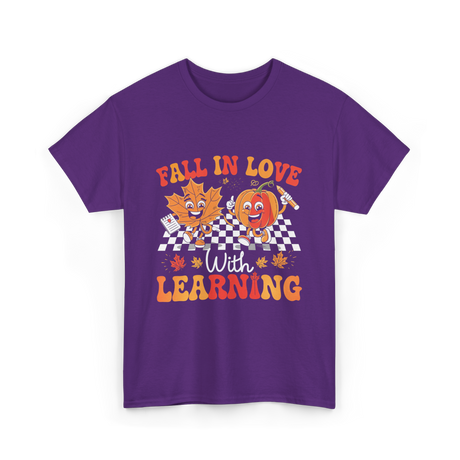 Fall In Love Learning Autumn T-Shirt - Purple