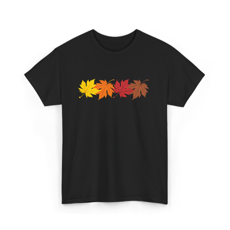 Fall Leaves Autumn Foliage T-Shirt - Black