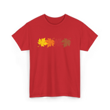 Fall Leaves Autumn Foliage T-Shirt - Red