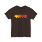 Fall Leaves Autumn Foliage T-Shirt - Dark Chocolate