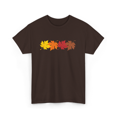 Fall Leaves Autumn Foliage T-Shirt - Dark Chocolate