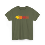 Fall Leaves Autumn Foliage T-Shirt - Military Green