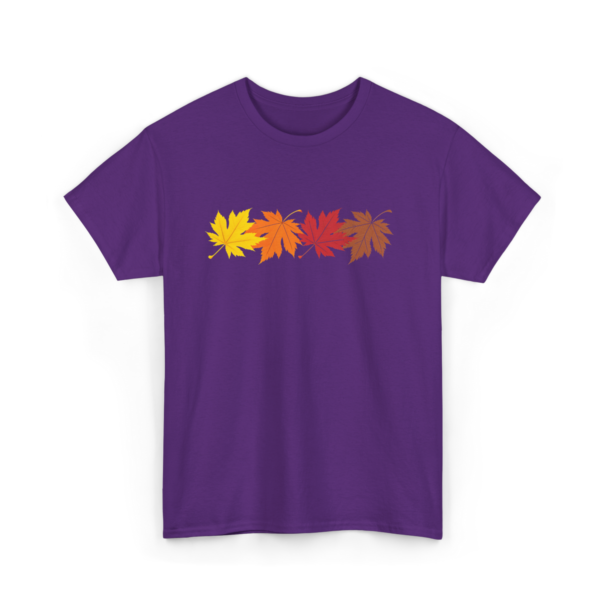 Fall Leaves Autumn Foliage T-Shirt - Purple