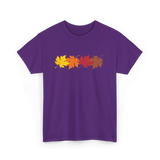 Fall Leaves Autumn Foliage T-Shirt - Purple