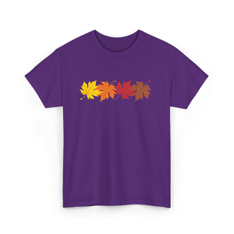 Fall Leaves Autumn Foliage T-Shirt - Purple