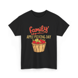 Family Apple Picking Day T-Shirt - Black