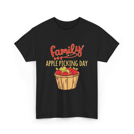 Family Apple Picking Day T-Shirt - Black