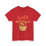 Family Apple Picking Day T-Shirt - Red