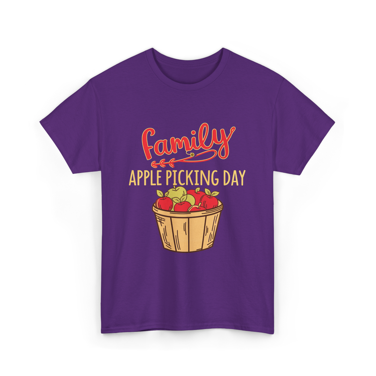 Family Apple Picking Day T-Shirt - Purple