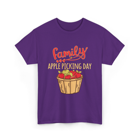 Family Apple Picking Day T-Shirt - Purple