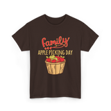 Family Apple Picking Day T-Shirt - Dark Chocolate