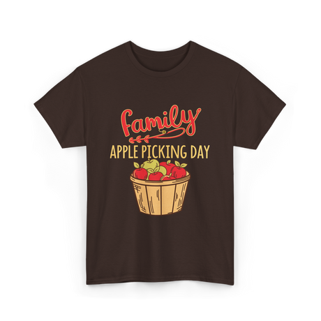 Family Apple Picking Day T-Shirt - Dark Chocolate