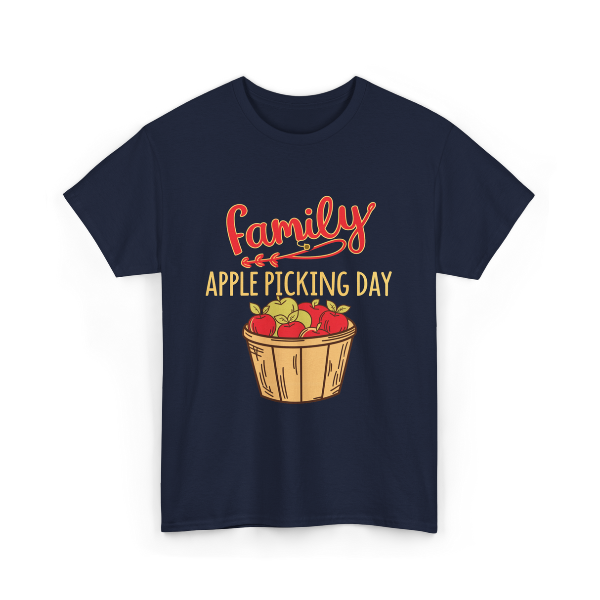 Family Apple Picking Day T-Shirt - Navy