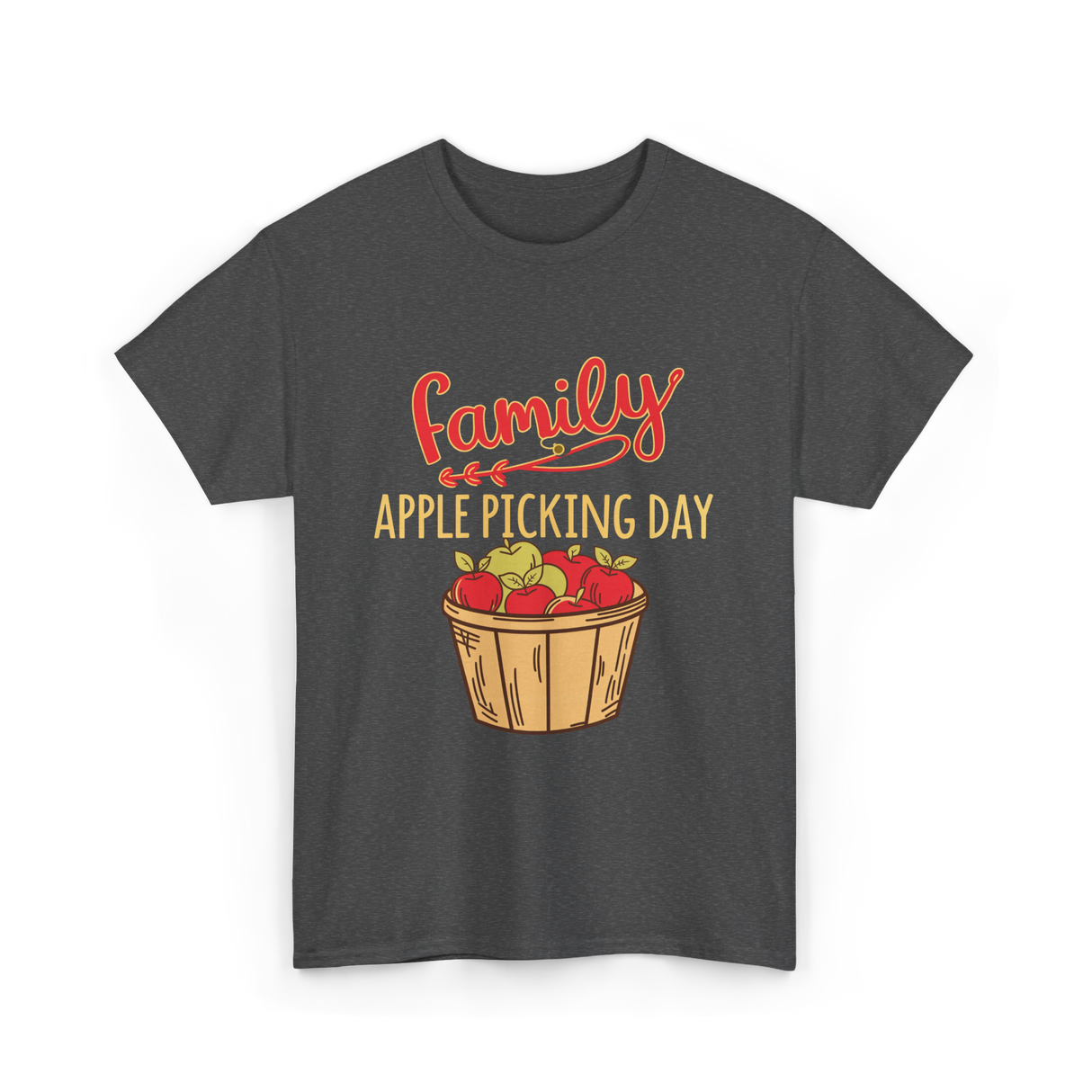 Family Apple Picking Day T-Shirt - Dark Heather