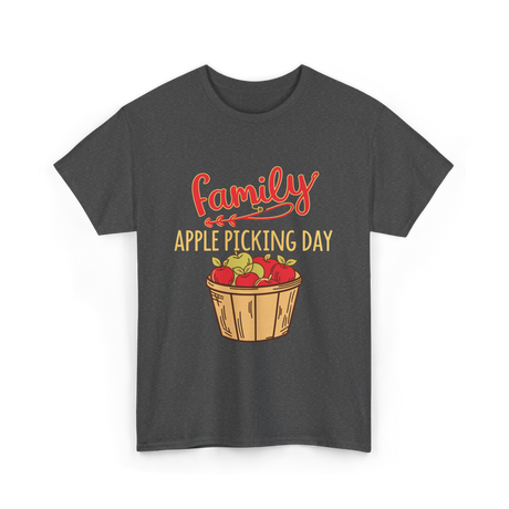 Family Apple Picking Day T-Shirt - Dark Heather