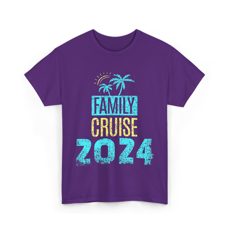 Family Cruise 2024 Travel T-Shirt - Purple