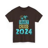 Family Cruise 2024 Travel T-Shirt - Dark Chocolate