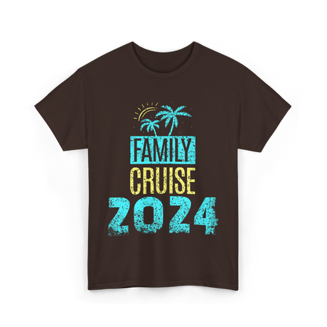 Family Cruise 2024 Travel T-Shirt - Dark Chocolate