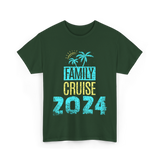 Family Cruise 2024 Travel T-Shirt - Forest Green