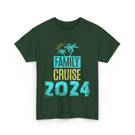 Family Cruise 2024 Travel T-Shirt - Forest Green